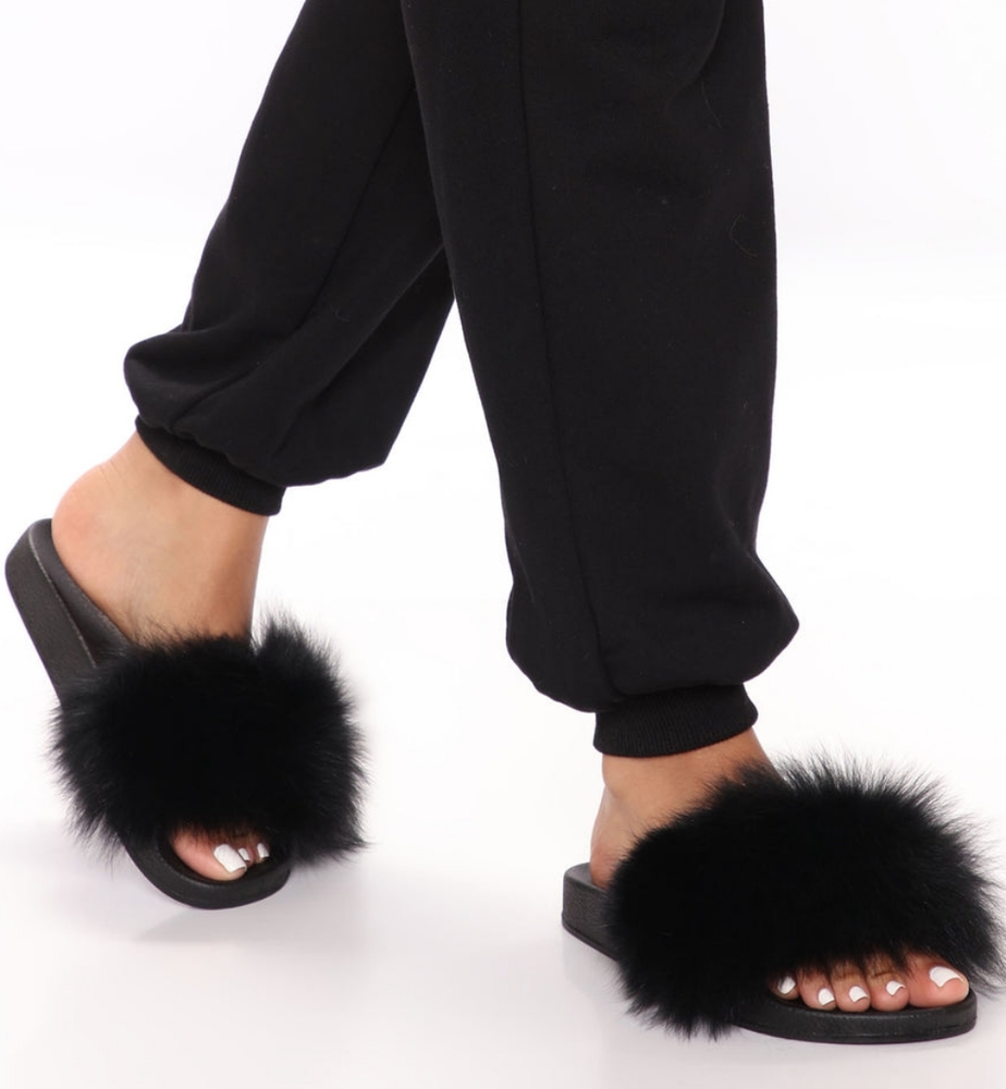 Black fur slides